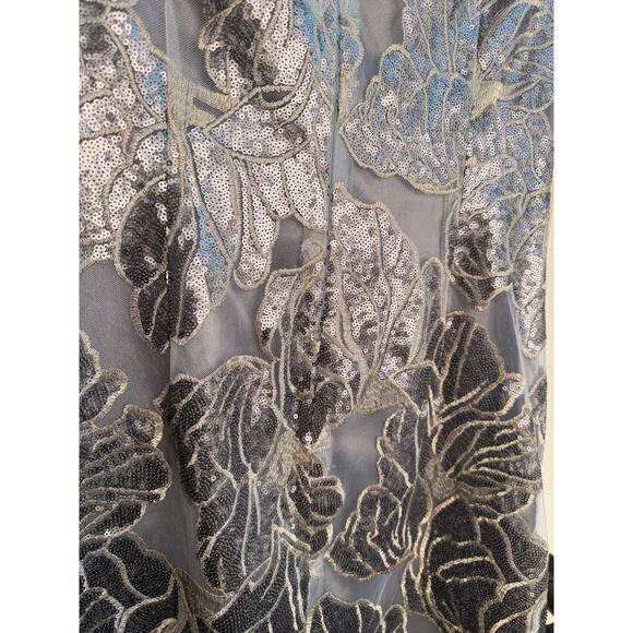 Tahari Arthur S. Levine Dove Grey Sequin Cocktail Dress Size 2 NWT - Picture 13 of 16